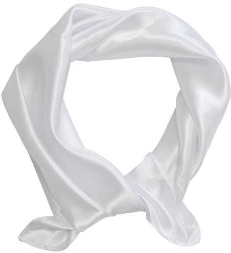 AERZETIX - C68619 - Foulard décoratif en soiе 100% en forme carrée 60x60 cm - couleur blanc