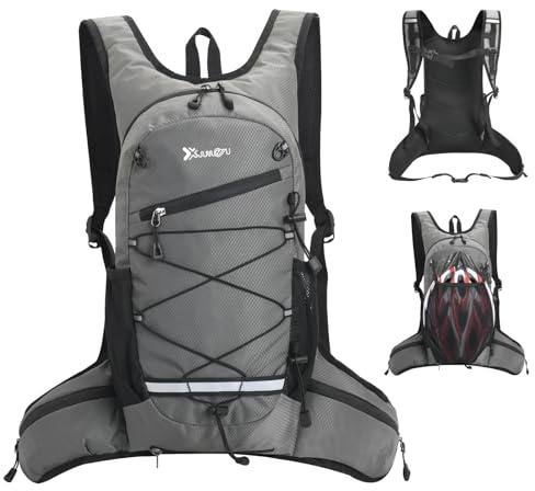 TRIWONDER Trinkrucksack 18L Ultraleicht, Fahrradrucksack, Laufrucksack für Damen, Herren, Laufen, Joggen, Fahrradfahren (Grau - nur Weste, 18L)