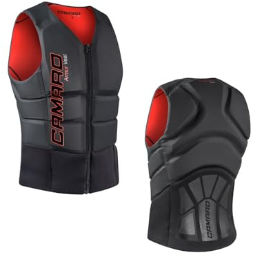 CAMARO Armour 4.0 Prallschutzweste Herren – Neopren Impact Vest für Wakeboard, Wingfoil, Windsurfen, Wasserski, Kitesurfen, SUP, Surfen & Segeln – Frontzip