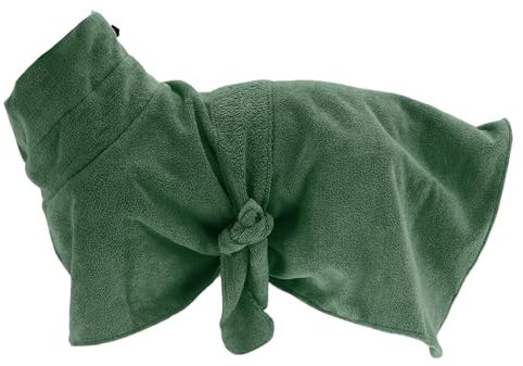 CAPASTEC Hundebademantel, Kordelzug-Haustiertuch, Schnell trocknendes Hundehandtuch, XL, Grün