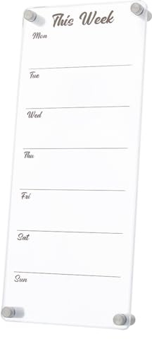 SUPERFINDINGS 1 Sat to Do Planer Acryl Wandkalender 13.7x5.9 Zoll to Do Liste Acryl Board Klar Mit Schrauben Wochenkalender Für Wand Küche Kühlschrank Planungstafel