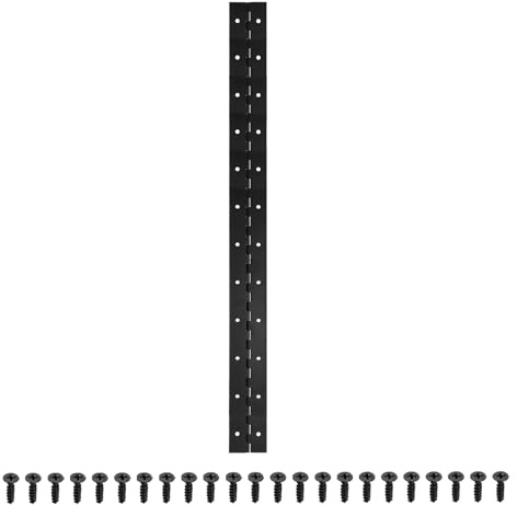 PATIKIL 24x2 Inch Piano Hinge, 1 Pack 304 Stainless Steel Continuous Hinge with Holes for Piano Gate Door Wooden Storage Box Cabinet Boat, Black