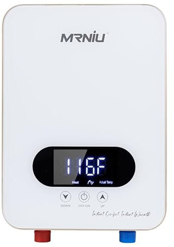 240V 6000W Instant Electric Tankless Water Heater Shower Bathroom Bath Water Heater Temperature Automatica Household Hotel