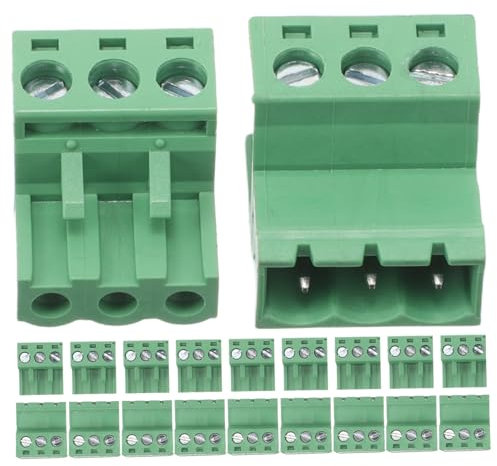OKUMEYR 20stücke Klemmenblock-klemmenleiste Mit Schrauben Und Steckern Weiblich Und Männlich Für Elektronik Und Schaltkreis Aus Erdungsleistenblock Terminal-streifen Balken Für