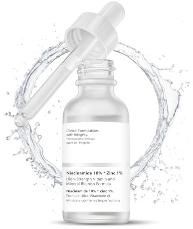 Niacinamide 10% + Zinc 1% 30ml, Serum Hyaluron Serum Anti-Falten Face Serum, Moisturiser Gesicht Hautpflege Serum, Feuchtigkeitsspendendes Gesichtsserum