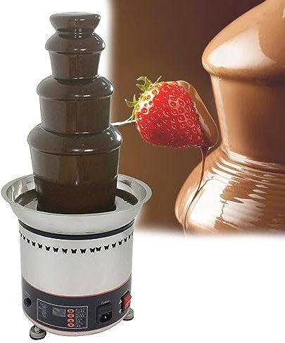 WOTZOV 4/5/6/7-Tier Chocolate Fountain Large Fondue Sets for Sweet Treats, Fruits, Nuts or Party, Wedding, Commercial Electric Chocolate Fountain Machine Chocolate Fondue Set for Birthday,4Tier，4Tier