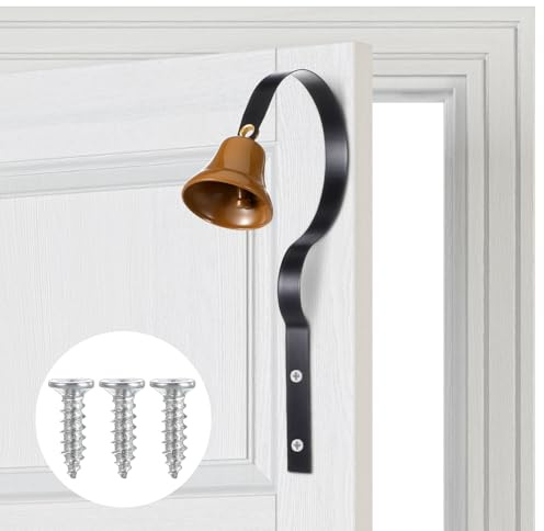 Retro Doorbell, Traditional Metal Shopkeeper Bell Opening Hanging Bell Doorbell Chime for Home Business Office Café Store Garden Ideal for Housewarming Gift-Don't Let Another Customer Slip Out (Black)