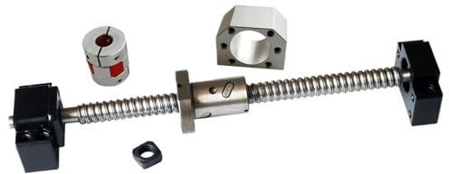 Vite a ricircolo di sfere CNC a movimento lineare SFU1605 Vite a sfere con dado a sfere in metallo BK12 BF12 Blocco di supporto terminale DSG16H Giunto for alloggiamento dado(265mm)