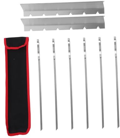 Brochettes de Barbecue 1 Set en Acier Inoxydable Réutilisables