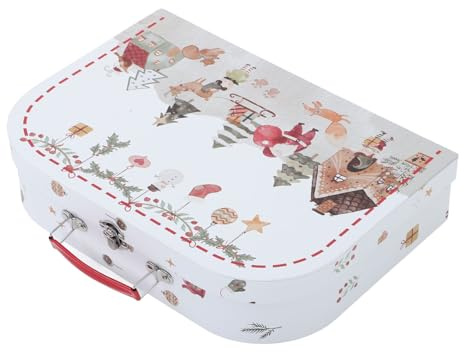 HOOTNEE Weiße Dekorative Papier-aufbewahrungsbox Leichter Langlebiger Deko Pappkoffer Für Weihnachten Party Diy Geschenke Kleine Geschenkschachtel Für Süßigkeiten Und Deko