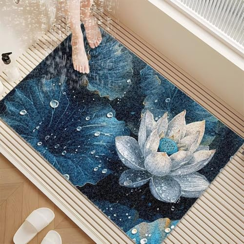 Pevfeciy Duschmatte rutschfest 80X80 cm Modern Stil Duscheinlage rutschfest Weich Komfort PVC Antirutschmatte dusche mit Ablaufloch Hohe Wasserdurchlässigkeit für Nassbereiche