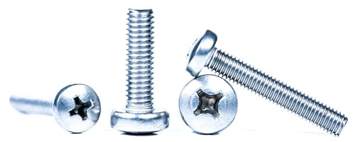 M3 (3mm x 25mm) Phillips Pan Head Machine Screws Zinc Plated Steel DIN 7985 (Pack of 20) G10B