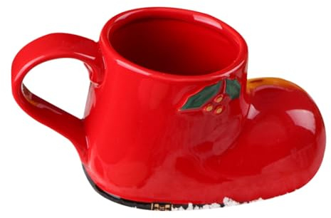 Garneck Taza De Cerámica Forma De Bota para Navidad Taza De Agua Adorable y Hermosa para Fiestas De Vacaciones Suministro De Agua