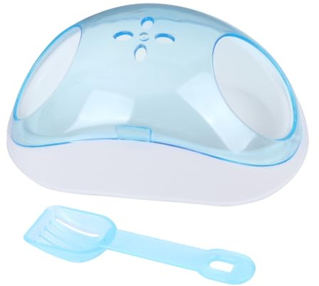 UPKOCH Petit Bac à Sable pour Chinchilla et Hamster avec Pelle en Plastique Semi-Transparent, Compact et Portable, pour Maison et Voyage, Adapté aux Petits Rongeurs Tels Que Hamster et Chinchilla