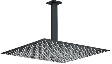 Soffione doccia ultra sottile da 8/10/12 con braccio a soffitto, getto a pioggia, acciaio inossidabile cromato/nichel spazzolato/nero/oro(Brushed Golden 8)