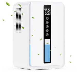 Luftentfeuchter Elektrisch 2,5L Wassertank, Entfeuchter Elektrisch 3 Stufen & 2 Modi, Raumentfeuchter Intelligentes Abtauen & Stopp, 6-48H Timer & Farbige LED, Perfekt für Bad, Schlafzimmer, Wohnheim