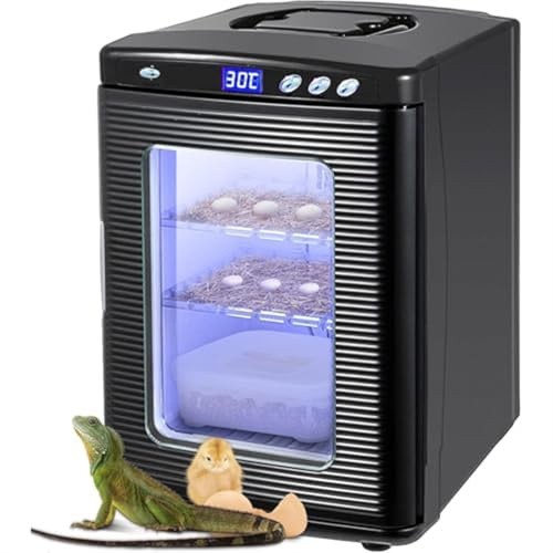 Incubatrice per Rettili 25L, 5-60°C Raffreddamento e Riscaldamento, Termostato a Doppia Alimentazione AC/DC per Uova, Schiusa, Uso in Laboratorio Scientifico