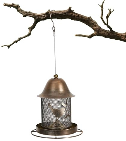 para Aves de Metal - Plato Alimentador | Estación de Alimentación - para Jardín, Patio, Balcón
