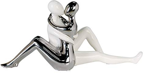 Casablanca - Skulptur, Figur - Liebesgeschichte - Farbe: Weiß/Silber - Höhe: 16,5 cm