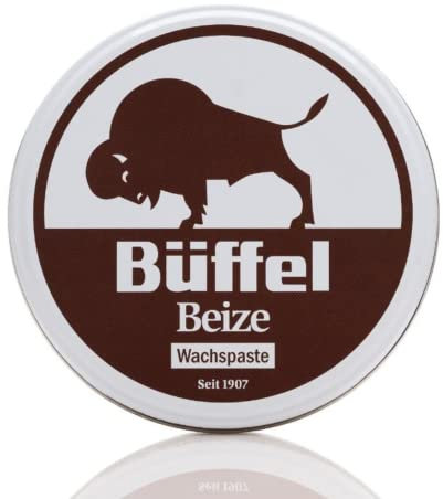 Büffel | Büffel-Beize dunkelbraun 250ml | Dunkelbraune Wachsbeize | Beize und Pflege von Holz, Holzböden und Möbeln | Strapazierfähig | Wasserabweisend