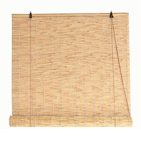 SYTH Bambusrollo Bambusvorhang Fenster Sichtschutz Rollos Innen/Außen/Garten/Fenster,Mehrere Größen