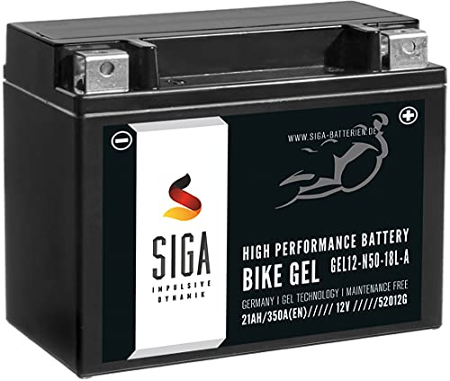 SIGA Y50-N18L-A GEL Motorradbatterie 12V 21Ah GEL12-N50-18L-A 52012
