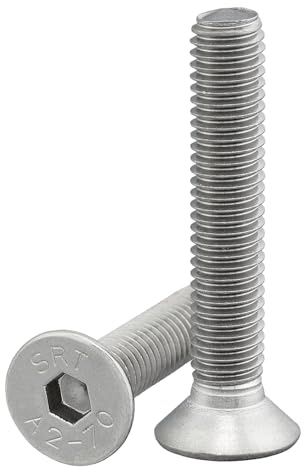 DSM – Senkkopfschrauben M5 x 80 mm ISO 10642 – Innensechskant – 10 Stück | Edelstahl A2 metrische Schrauben – Vollgewinde [TrueSpec Präzision] Inbusschrauben Maschinenschrauben Gewindeschrauben