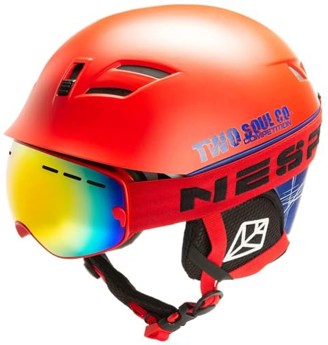 Natuway Kids and Toddlers Ski Helmet Snowboard Helmet and Goggles Combo Comfort Safty and Very Lightweight ASTM Certified for Boys,Girls and Young Skiers