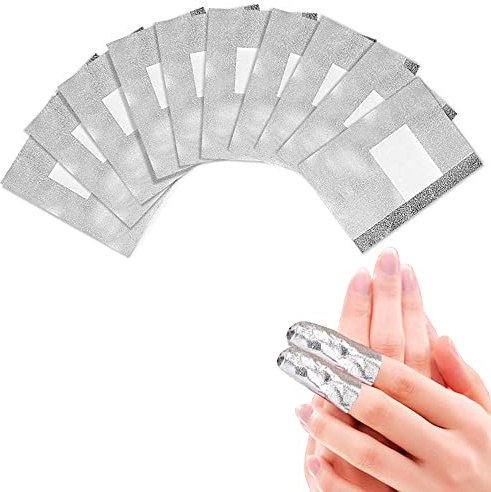 xQzit 500 pcs Gel Nail Polish Remover Foil Wraps with Pre-Attached Lint-Free Cotton Pads | Nail Soak Off Foils for Fast & Gentle Gel Polish Removal.