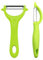 vgggrd Éplucheur Universel, Éplucheur de Légumes Tomates et Kiwis, Double Tranchant, Inoxydable Épluche Légume, Potato Peeler, Lavable au Lave-Vaisselle, Poignée Ergonomique (Vert)