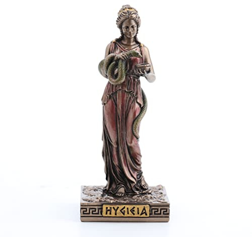 Veronese Design Hygieia Griechische Göttin der Gesundheit, Kunstharz, handbemalt, Miniaturfigur