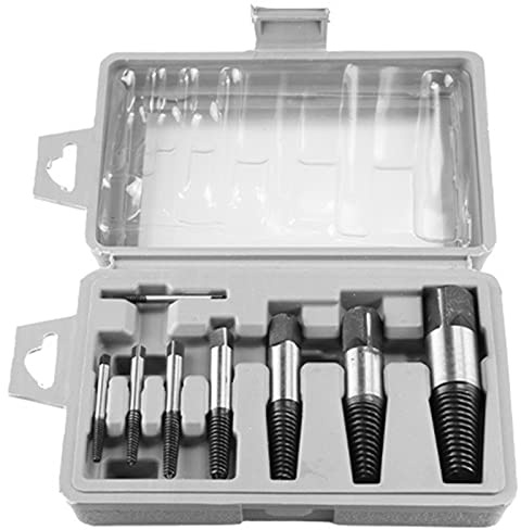 8-teiliges Schraubenausdreher-Set, zerbrochene Rohrschrauben-Entferner, einfaches Auslösen beschädigter Bolzen/Schrauben/Bolzen mit Aufbewahrungsbox