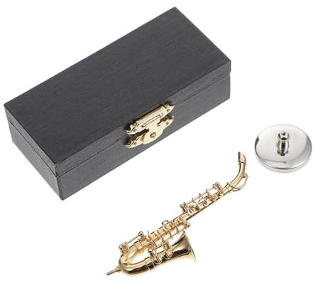 Hohopeti 1satz Miniatur Saxophon Ornament Handgefertigtes Musikinstrument Für Wohnkultur Fotografie Sammler Hochwertige Dekoration Für Musikliebhaber Langlebig Und Detailreich