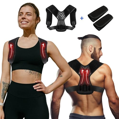 Bainku Corrector Postura Espalda con Programa de Ejercicios 21 Días – Ajustable Hombre Mujer – Espaldera Ergonómica para Mejorar Postura, Aliviar Dolor y Fortalecer la Espalda