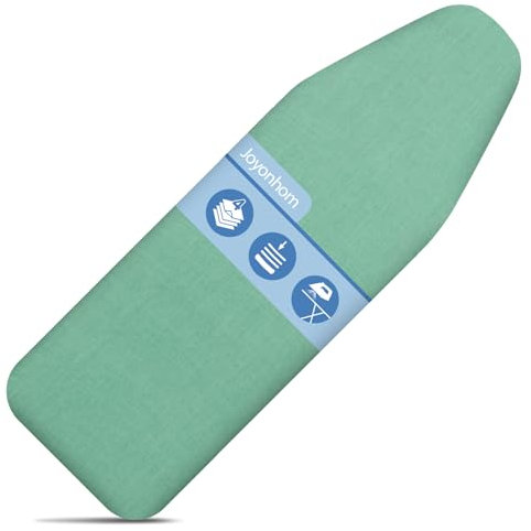 Joyonhom Housse et coussinet de planche à repasser, installation facile Heavy Duty Extra épais Rembourrage 4 couches Coton - Vert 125-130 x 40-45