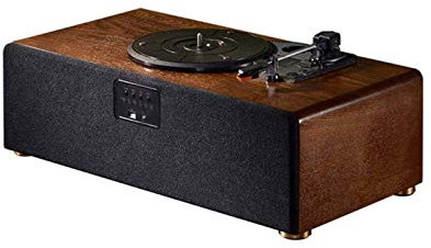 asdchZen Simple Solid Wood Floor Vintage Vinyl Record Player,3 Speed Turntable Bluetooth Gramophone Phonograph With 2 Built In Stereo Speakers Replacement Needle