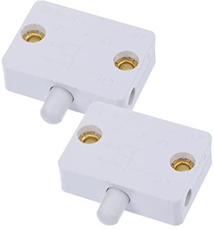 jojofuny Interruttore Porta Per Luce Armadio Automatico 2 Pezzi Switch Compatto a Pulsante Per Controllo Luci Armadio Armadietto E Mobile Facile Installazione E Funzionamento
