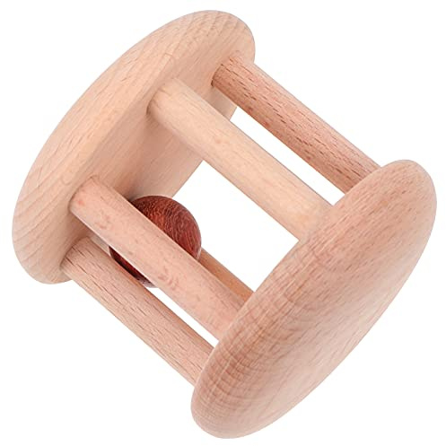 Sonajero de Madera Marrón, Juguete Educativo Temprano para Ñiño | Ligero, para Comunicación entre Padres E Hijos, Adecuado para Educación Temprana y Uso Infantil