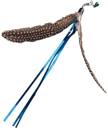 Plume pour chat | Jouet interactif pour chaton | Moulin à vent rotatif naturel, compagnon de chasse pour animaux pour les races de petite, moyenne et grande taille