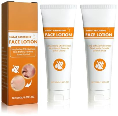 Lait anti-transpirant pour le visage, front et cuir chevelu et contrôle la peau grasse, absorbe la transpiration, formule douce pour la peau à l'aloe barbadensis et aux étoiles de jojoba, 2,37 fl oz