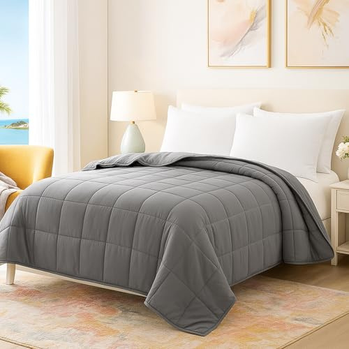 SAMPUR Couette Légère Spéciale Été | 100 g/m² | Microfibre | Anti-Transpiration | Lavable | 200x200 cm