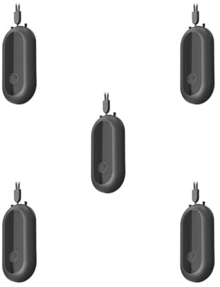 5 set Air Purifier Portable Personal Wearable Necklace Negative Ionizer Anion Air Black, 78x40x20mm