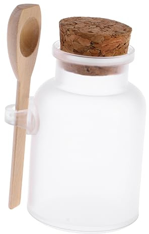 SOIMISS Bouteille De Sel De Bain En Plastique Abs 100g Avec Cuillère Bouteille Vide Avec Bouchon Pour Épices Récipient Solide Pour Cosmétiques Et Diy Pot à Sel De Bain Pratique