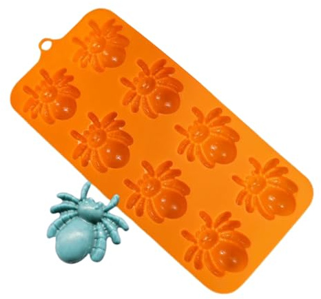 Moule à pâtisserie en silicone pour Halloween, araignées, outil de fabrication de dessert, pour collation, vinaigre, chocolat, bonbons durs