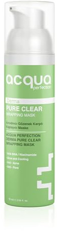 Acqua Perfection Derma Pure Clear Wrapping Mask – Peel-Off Anti-Acne & Pore Mask with AHA, BHA & Niacinamide, Sebum Balancing & Blackhead Care, Dermatologically Tested, 70 ml