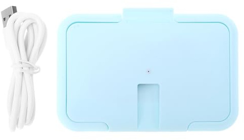 Scaldasalviette Umidificate Portatile per Bebè Blu in Abs | Risparmio Energetico, Design a Basso Consumo, per Salviette Bagnate e Tissue Umido, Uso Domestico e Auto