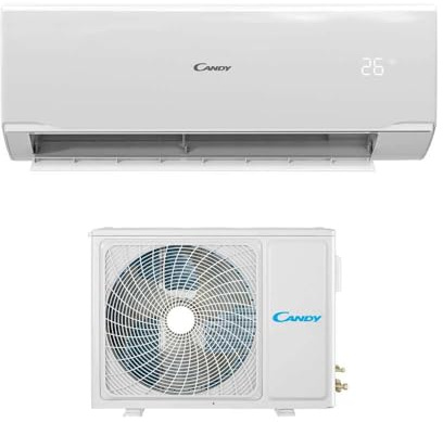 Candy Condizionatore Mono Pura, 12000 BTU, WiFi Integrato, Classe A++/A+, Bianco, Self-Clean, Controllo Smart, 805x292x200mm Unità Interna
