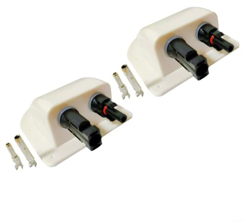 SageFurned Set di 2 passacavi per camper solare, IP68, impermeabile, ABS, per cavi fino a 12 mm, bianco
