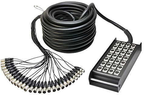 Adam Hall Cables K 28 C 30 - Manguera de Cable con Cajetín de Escenario 24/4 30 m