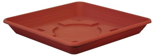 Nora - Sottovaso quadrato in plastica, per vaso di fiori